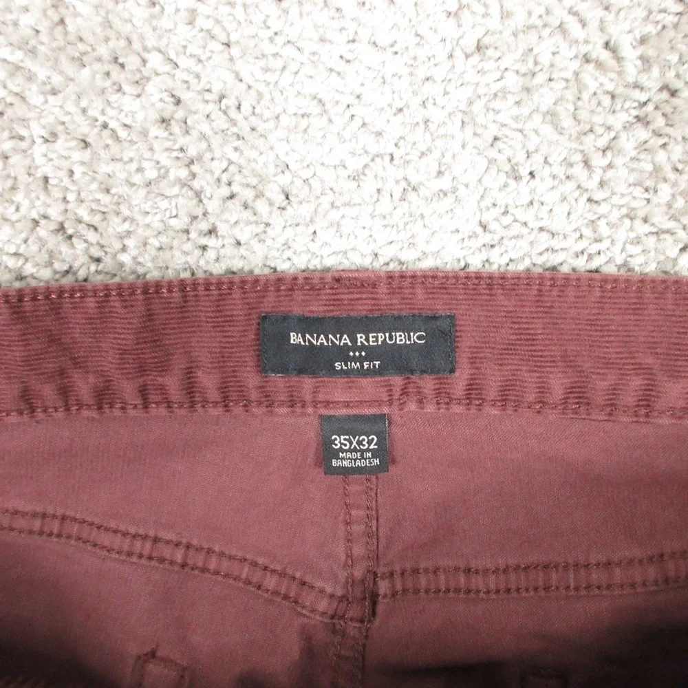Banana Republic Pants Mens 35x32 Red Faded Corduroy 5 Pocket‎ Chino Barn Chore
